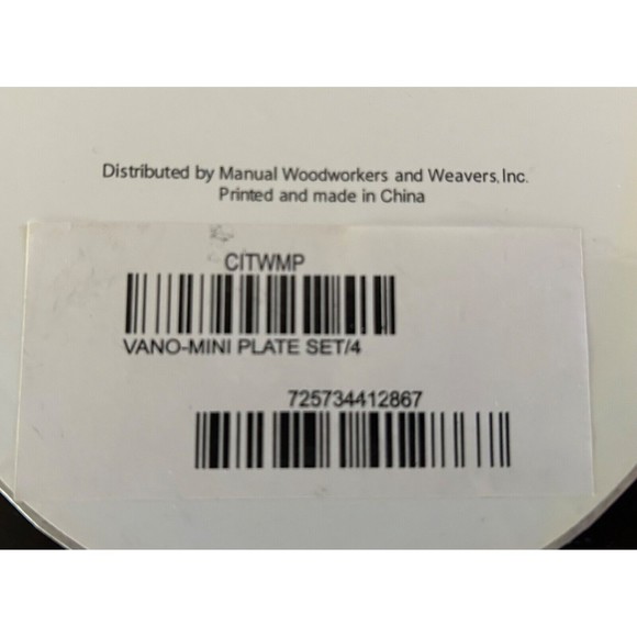 Market Ceramic Box Set of 3 Cocktail Coasters by Manual Woodworkers and Weavers - Picture 5 of 7